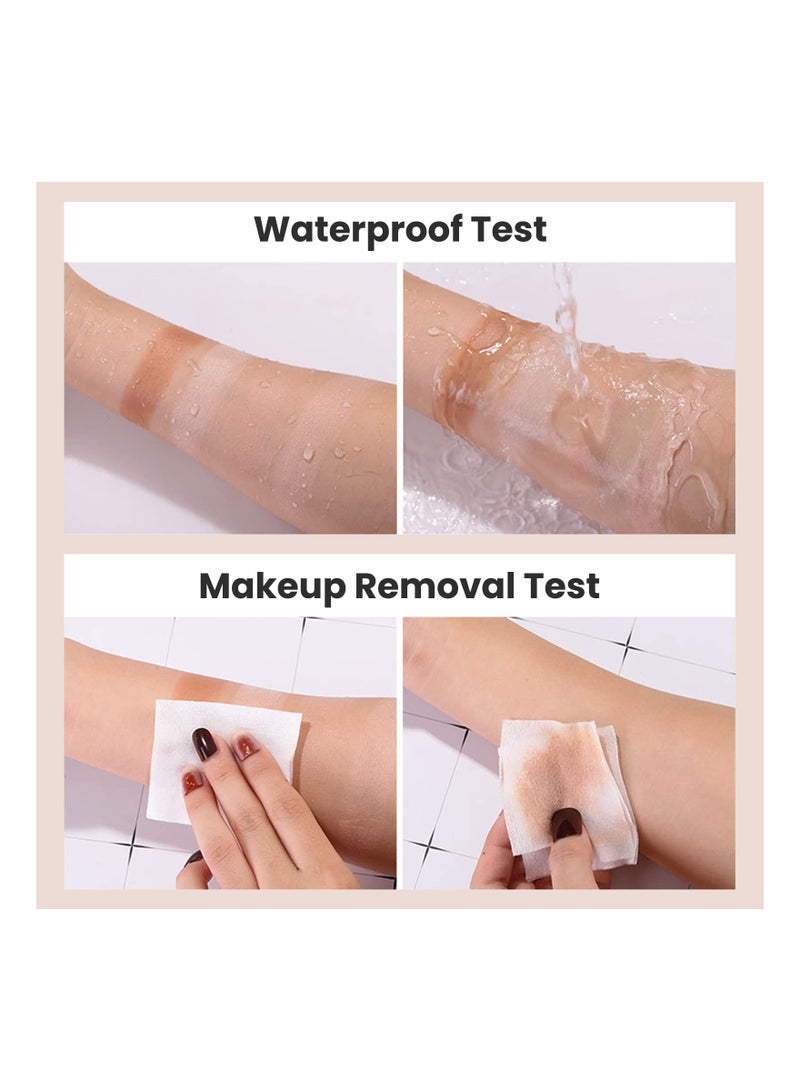 2 PCS Contour Highlighter Stick with Brush - Waterproof Bronzer Pen for Face Brightening, Longwear Highlighting Shades Pencil, Highlight Shaping Stick (Shades 01 & 04) - Image 3