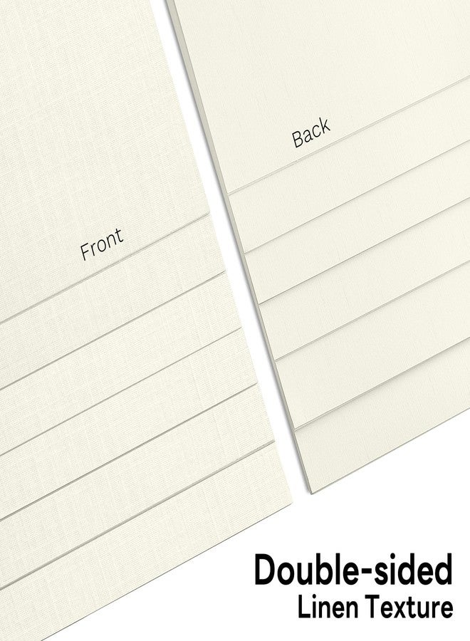 Goefun 8.5x11 Ivory Textured Cardstock 80lb Linen Paper 100 Sheets - Image 3
