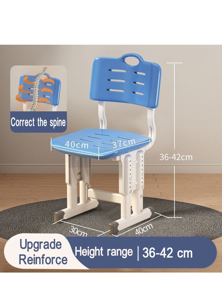 ZUIHAO ZUIHAO Home Adjustable Height Children Kids Study Desk and Chair Set Multifunctional School Student Writing Desk Study Table with Storage Drawer Sturdy Reading Chair Desk for Boys and Girls  - Image 3