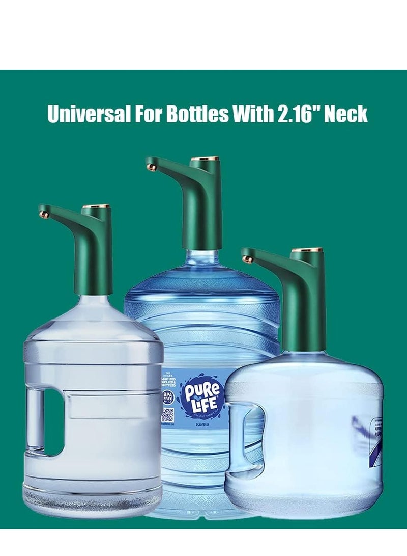 Water Bottle Pump for 5 Gallon Water Bottle Dispenser Pump SystemUSB Charging Automatic Drinking Water Pump Portable Electric Water Dispenser (Green) - Image 3