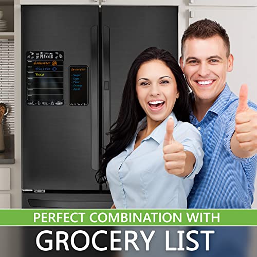 JUZARI Weekly Dinner Menu Board for Kitchen A4-8.5x12 Black Magnetic Weekly Meal Planner for Fridge Dry Erase Weekly Menu Boards Magnetic Menu for Refrigerator Food Menu Boards Week Chalkboard Menu Board - Image 4