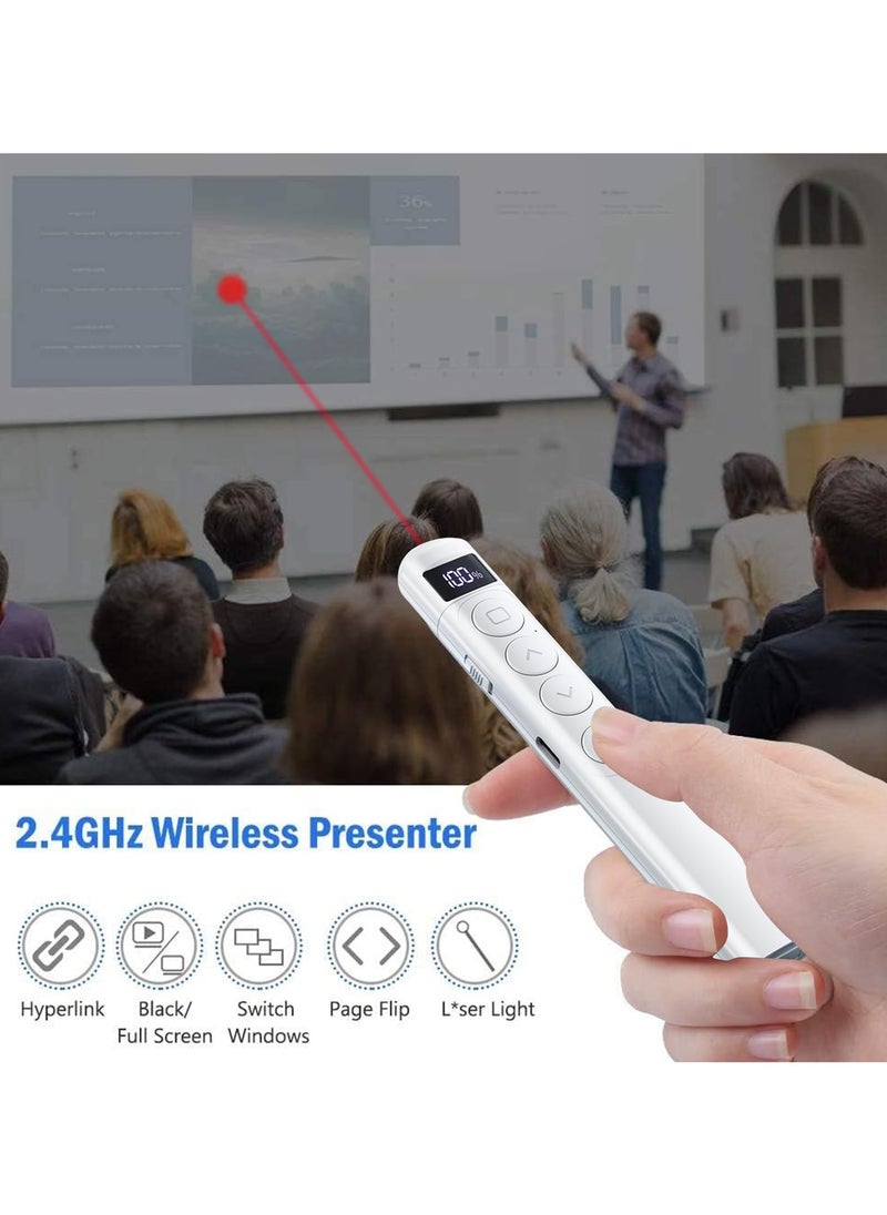 NajmStyle Presentation Clicker - Rechargeable Wireless Presenter with Hyperlink, Page Up/Down, Full/Black Screen, RF 2.4GHz Remote Control PPT PowerPoint Clicker for Keynote/PPT/Mac/PC/Laptop  - Image 2