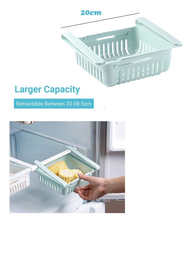 Retractable Fridge Organizer Pull Out Drawer Refrigerator Clip On Under Shelf Basket For Kitchen Storage Fits Mint  - Image 4