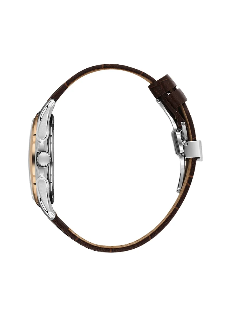 SANTA BARBARA POLO & RACQUET CLUB Santa Barbara Polo & Racquet Club - Noble Men's Watch | Leather Band with Steel Case | Analog | Round Dial | Sapphire Glass | Japanese Quartz | Water Resistance 50 Meters