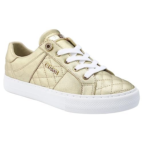 GUESS حذاء رياضي لوفن من غيس للنساء، ذهبي، 7.5 - Image 5