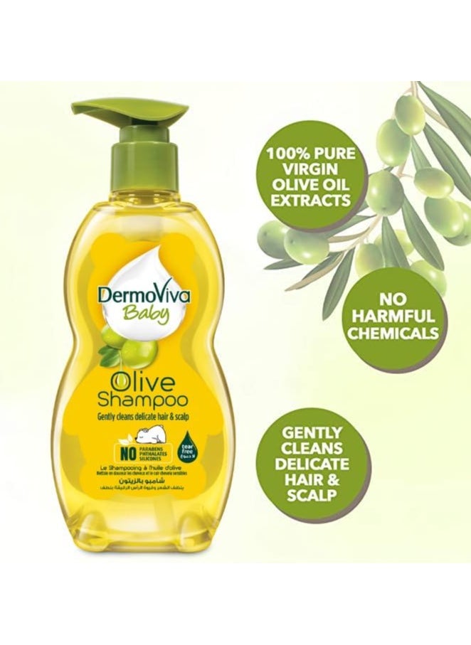 DermoViva Baby Dermoviva Baby Olive Oil Gentle Shampoo + Moisturizing Lotion (2 x 500ml) | pH 5.5-6 | Gentle Cleanser & Moisturizer with No Tear Formula | No Paraben, Paraffins, Sulfate & Phthalates  - Image 3