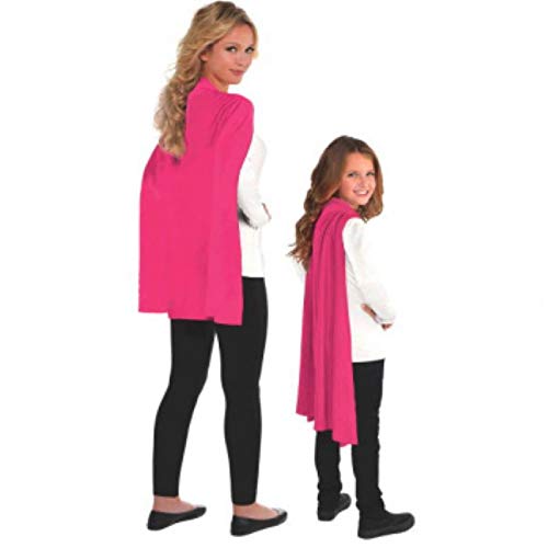 Amscan Pink Cape Costumes for Kids and Adults - 30" (1 Count) - Great For Party Dress-Up - Superhero & Halloween Capes - One Size Fits Most - Image 3