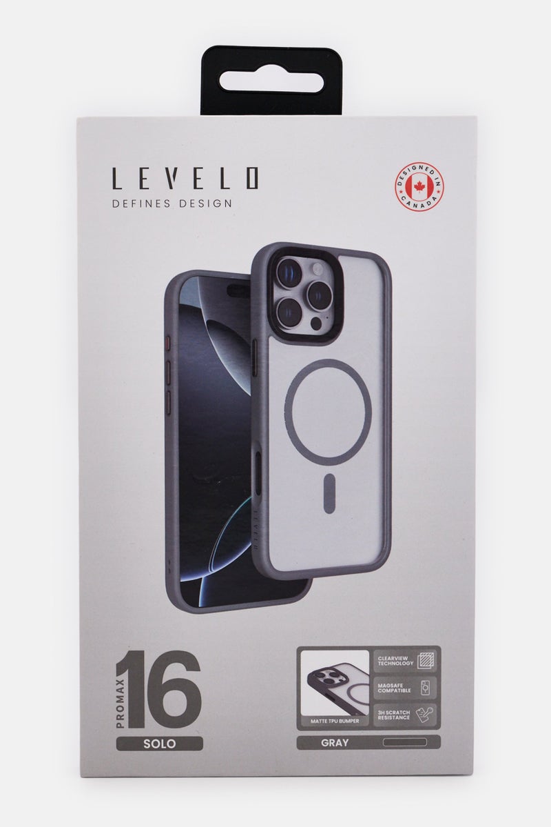LEVELO iPhone 16 pro Max Magsafe Protective Case, Grey - Image 2