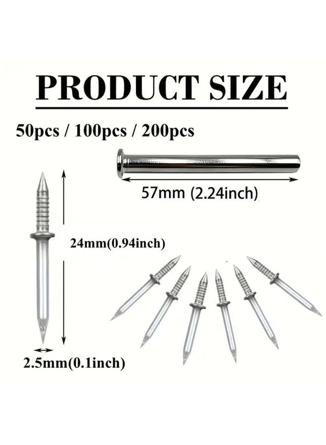 100PCS Upgraded Double Headed Seamless Baseboard Nails Mark Free Invisible Safety Screws With Anti Smashing Design And Tool - Image 2