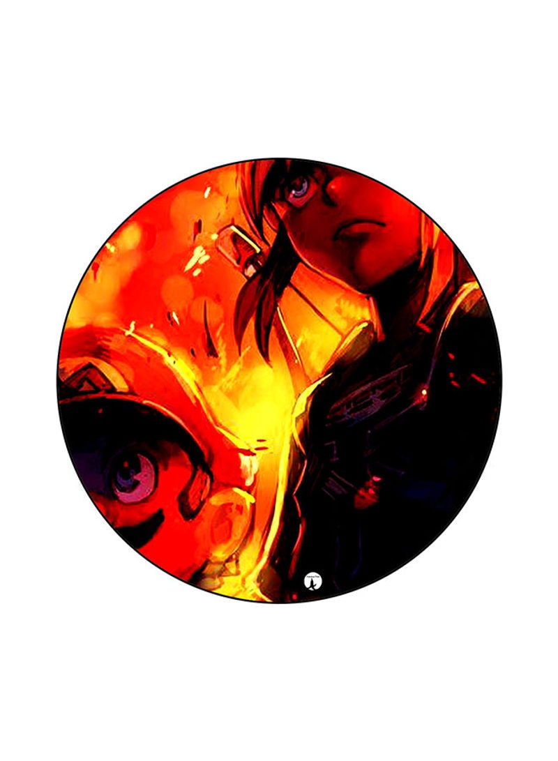 RKN The Video Game Super Smash Bros Round Mouse Pad Multicolor