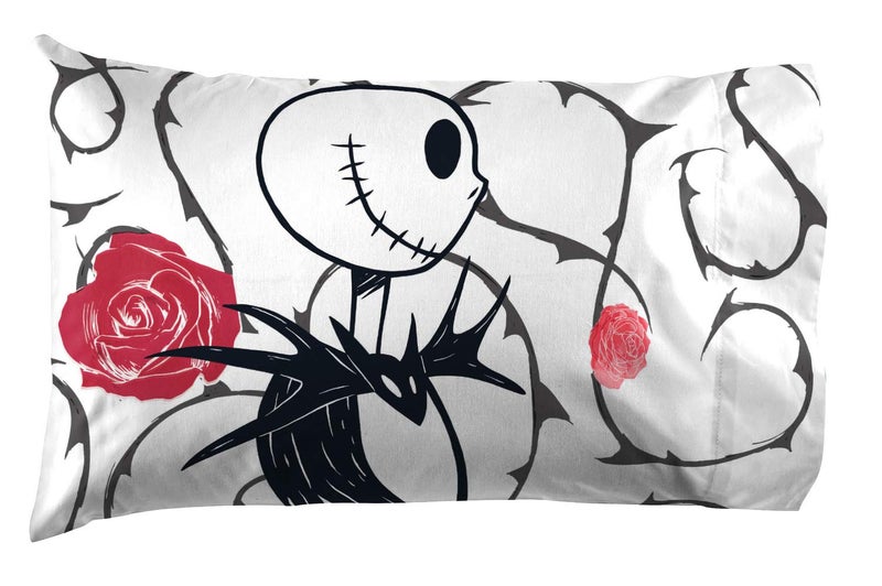 Jay Franco Disney Nightmare Before Christmas Moonlight 5 Piece Twin Bed Set - Includes Reversible Comforter & Sheet Set - Features Jack Skellington and Sally - Super Soft Microfiber - Image 4