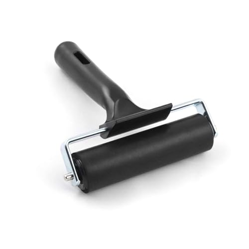 KRYTONE�.Fx 1PCS Rubber Roller Brayer Rollers, Glue Roller Black Handle for Ink Paint Block Stamping, Printmaking Wallpaper Arts Crafts(Color wil be send as per availlibility) (8 INCH) - Image 2