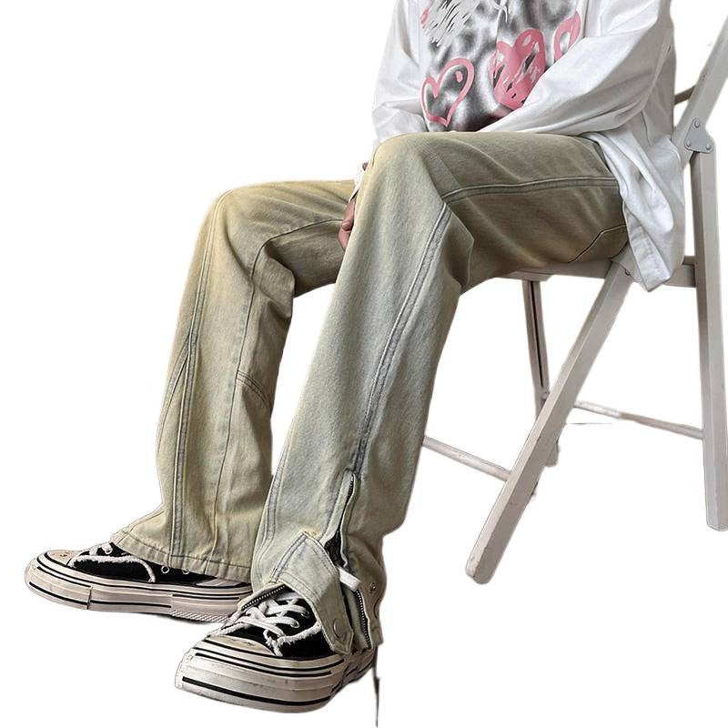 جينز دنيم كلاسيكي غير محدد للرجال والنساء بتصميم فضفاض للارتداء اليومي في الهواء الطلق - Image 5