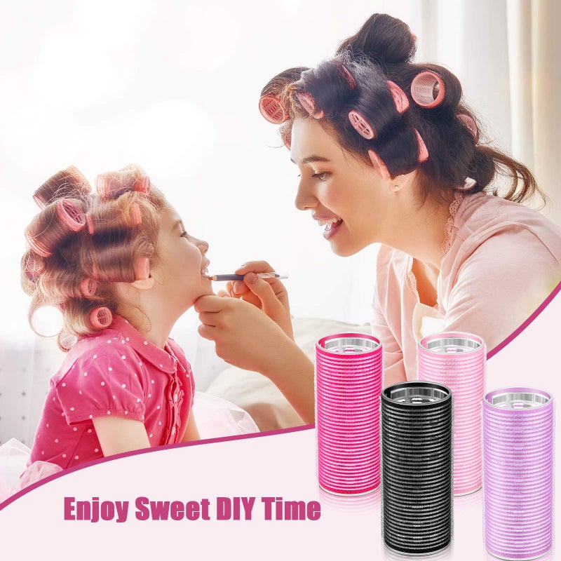 WILLBOND 8 Pcs Long Hair Rollers for Bangs Aluminum Core Curlers Thermal 4.7 x 2 Inch Self Grip Roller for Long and Medium Jumbo Hair Women Hairstyle - Image 4