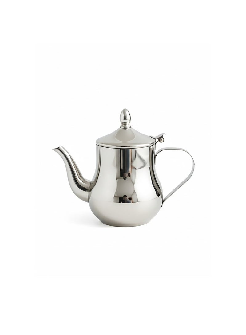 Bisbell 500ml Moroccan Stainless Steel Teapot with Hinged Lid, Long Pouring Spout and Ergonomic Handle, Traditional Tea Pot for Mint, Loose Leaf, Herbal & Green Tea - Image 1