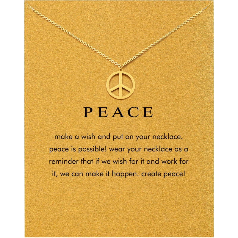 Baydurcan Peace Sign Necklace Hippie Necklaces for Women 1960s 1970s Accessories Peace Necklace for Women - Image 1