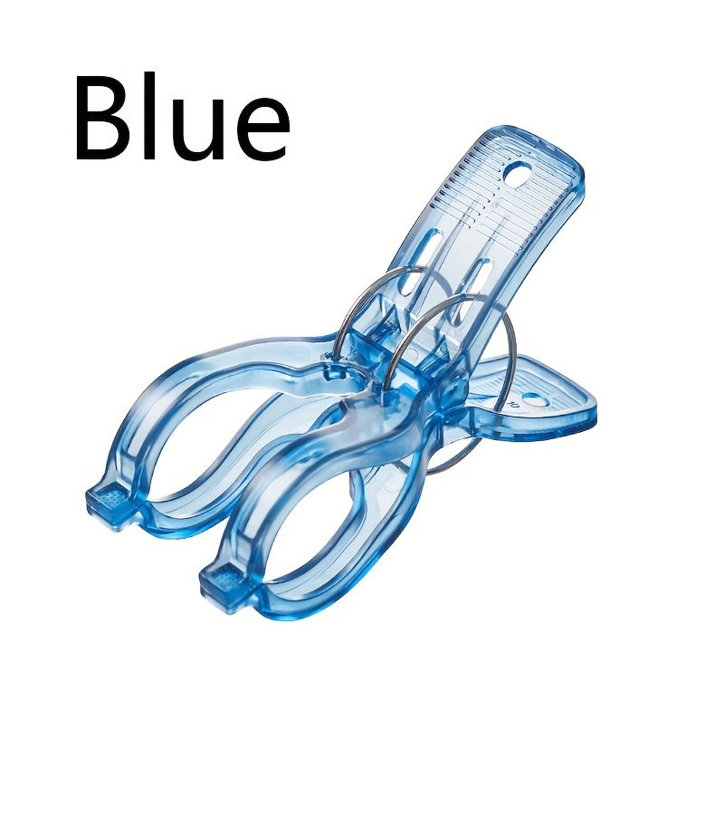 Blue Windproof Clothespins Plastic Clips for Hanging Bed Sheets Socks and Pants - Image 2