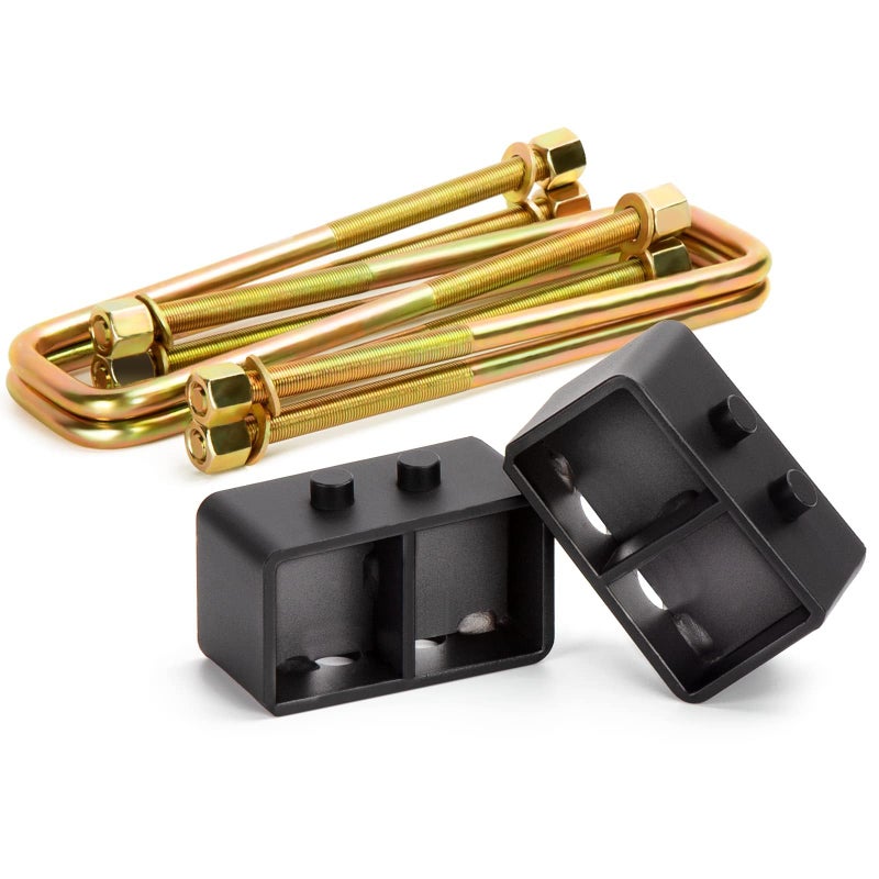 KSP 3 Rear Lift Block Kits for F150 20042020 Leveling Blocks with Extended U bolts and Cross Style Powder Coated Block fit the F150 2WD 4WD Factory Leaf Spring Axle3inch Rear leveling Lift Set