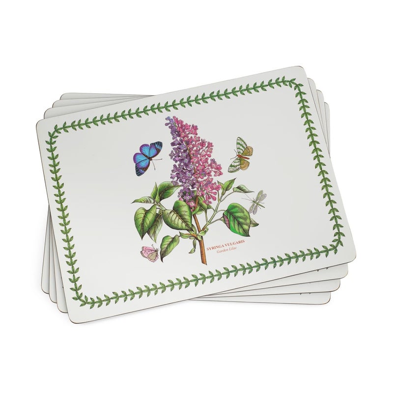 Pimpernel Botanic Garden Placemats Set of 4 Hardboard Dining Table Mats  CorkBacked HeatResistant StainResistant 157x117  Unique Tableware for Formal Occasions