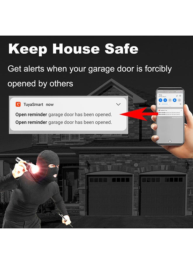 Generic - WiFi Switch Smart Garage Door Opener Controller SmartLife/Tuya Smart APP Control Work With Echo Google Home Voice Control No Hub Require - Image 1