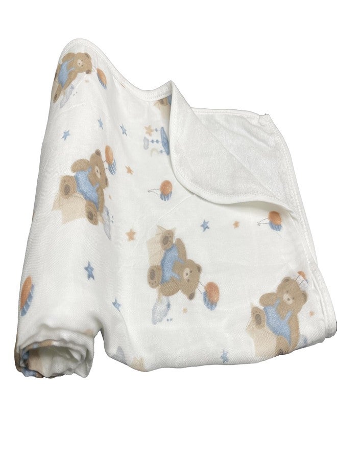 TERI BERI Extraordinary Absorbent 100% Cotton One Side Muslin and One Side Terry 2 Layers of Muslin & Terry Premium Soft Baby Towel Washcloth for Kids, Toddlers, Infants, Babies 48 x 100 cm (1) - Image 3