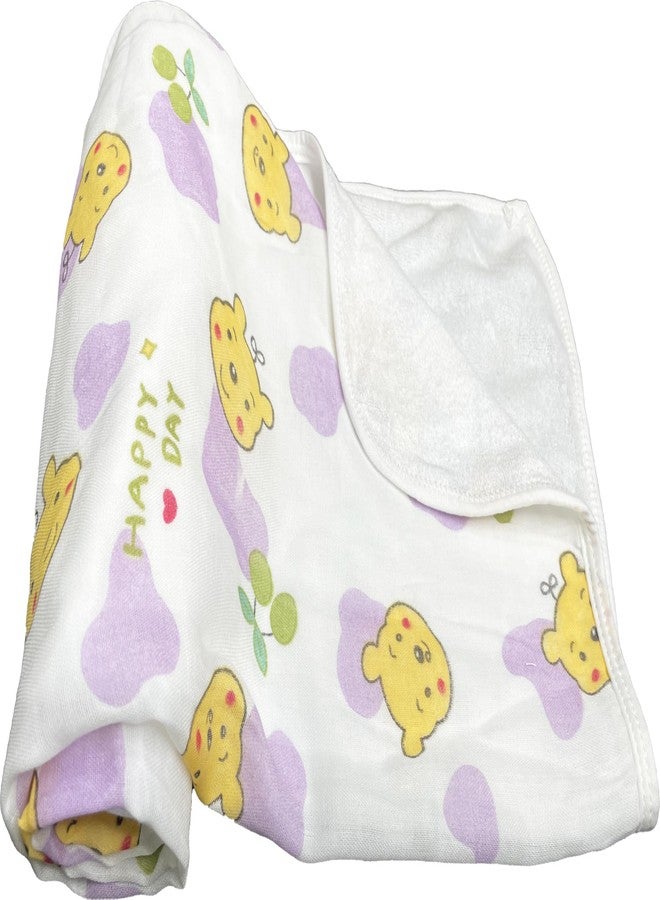 TERI BERI Extraordinary Absorbent 100% Cotton One Side Muslin and One Side Terry 2 Layers of Muslin & Terry Premium Soft Baby Towel Washcloth for Kids, Toddlers, Infants, Babies 48 x 100 cm (1) - Image 1