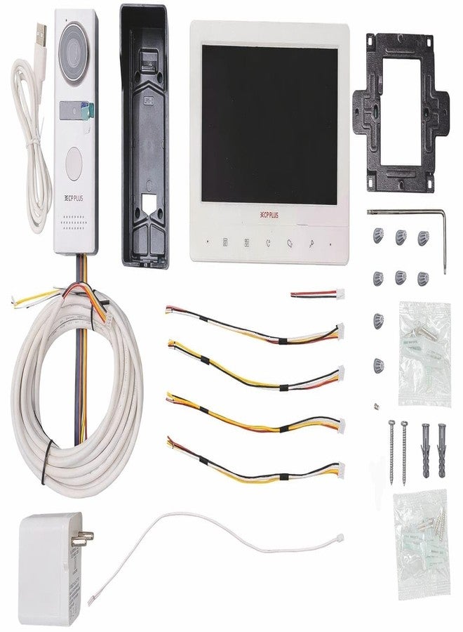 CP PLUS 7" TFT HD Resolution LCD Screen Wired Video Door Phone Waterproof Camera Touch Key Monitor Control Video Intercom Kit - Image 5