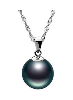 Round Faux Pearl Pendant Necklace