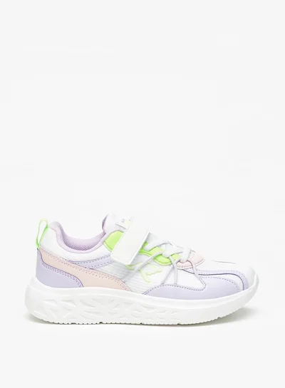 kangaROOS Girls' Textured Casual Sneakers With Hook And Loop Closure