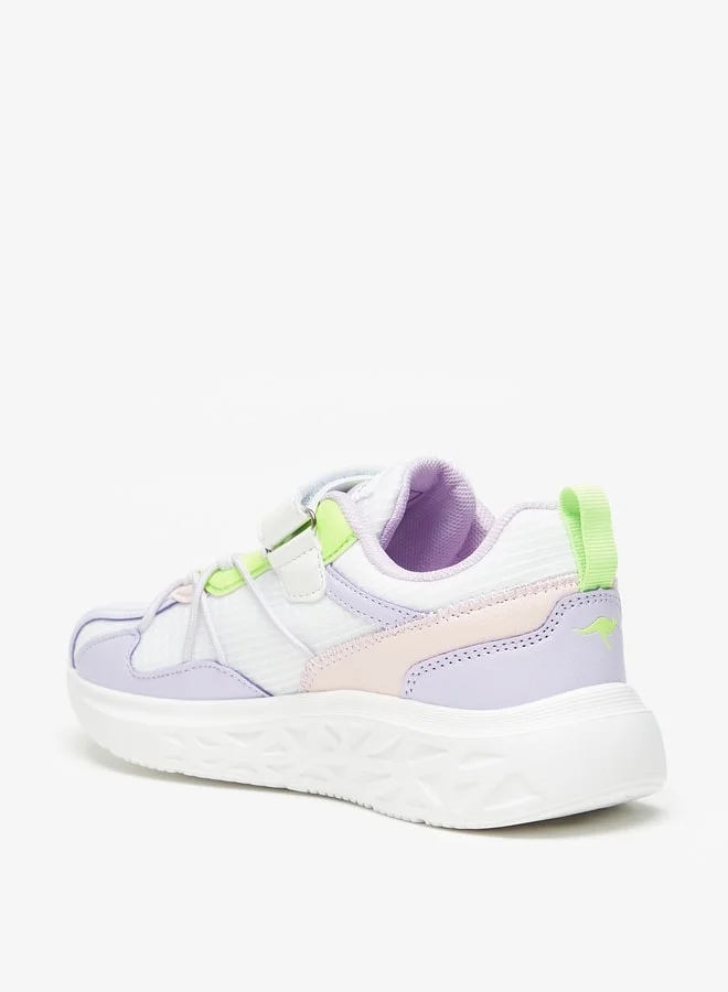 kangaROOS Girls' Textured Casual Sneakers With Hook And Loop Closure