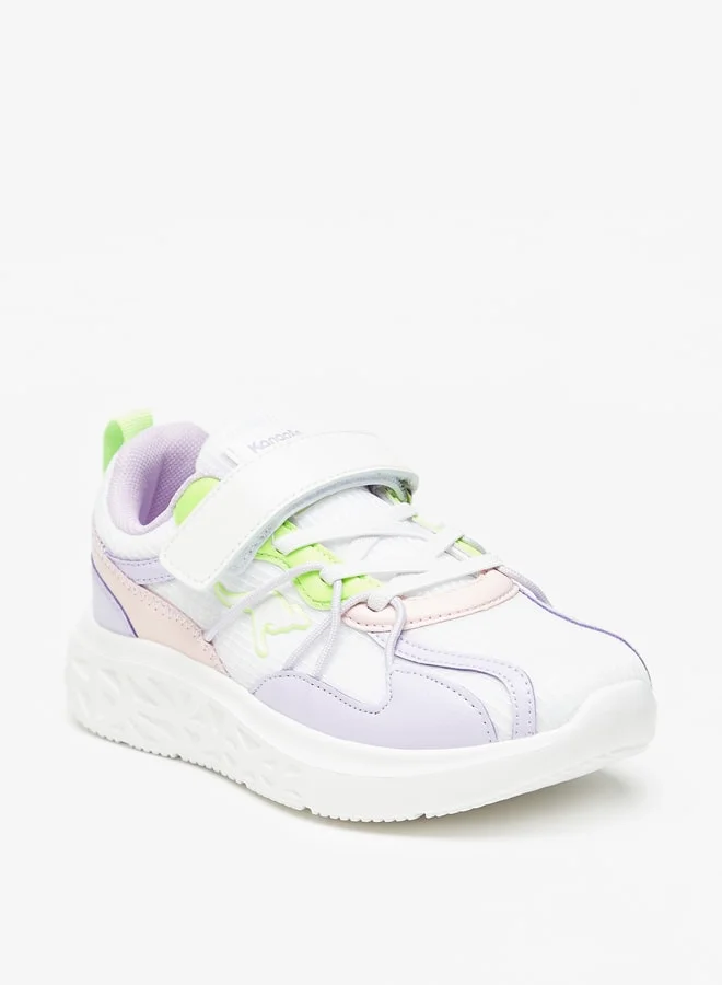 kangaROOS Girls' Textured Casual Sneakers With Hook And Loop Closure