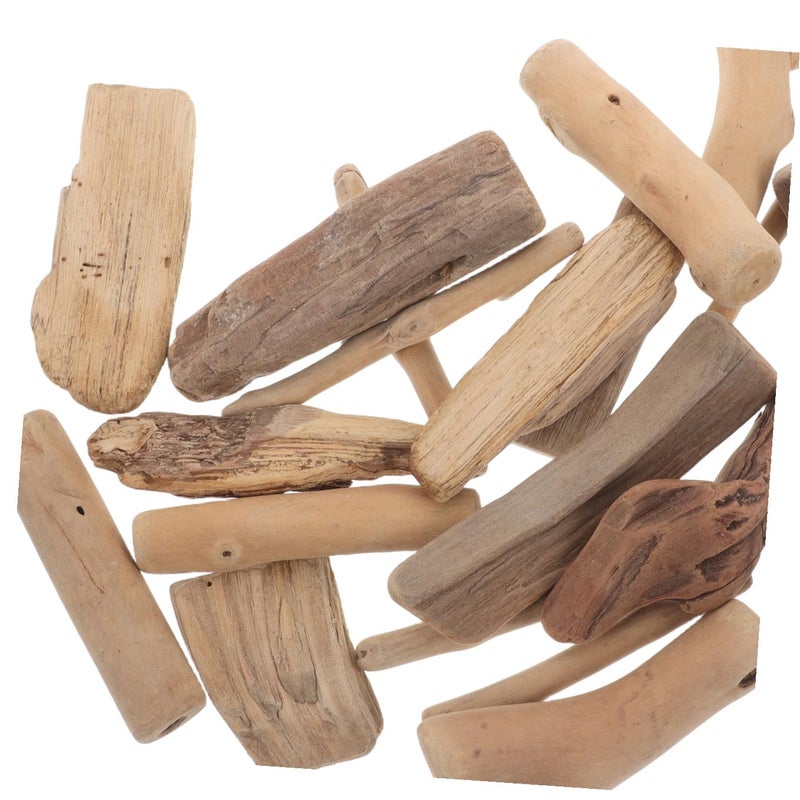 20 Pieces Natural Driftwood Sticks Polished Wood Carving Blocks for DIY Crafts Wedding Decor - Image 4