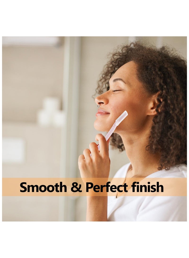 Floren Beauty Facial & Eyebrow Razor Set – German Blade, Smooth Glide, Protective Sleeve – Women’s Facial Hair Remover for Eyebrow Shaping & Face Grooming (2 Razors) - Image 5