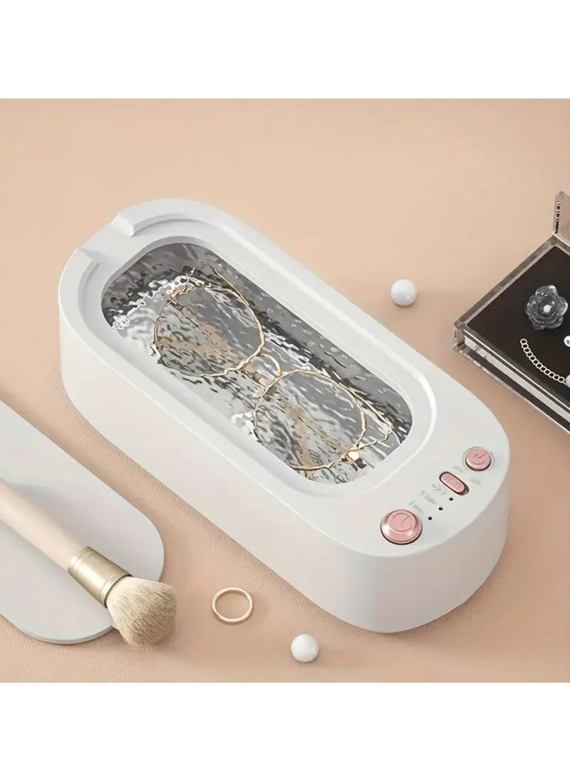 Ru syanl Rechargeable Ultrasonic Jewelry Cleaner Machine High-Frequency Vibration Cleaning for Watches Toothbrushes and Makeup Accessories USB Charging  - Image 1