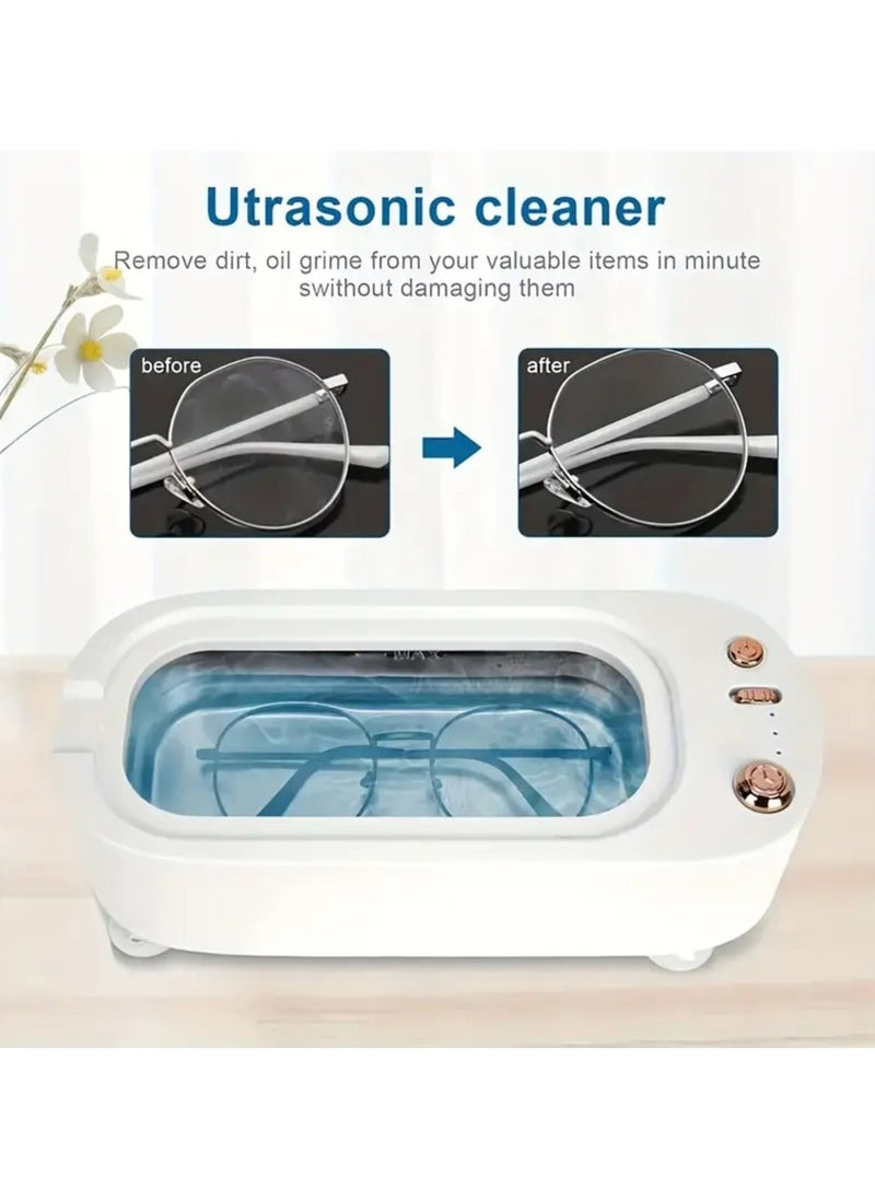 Ru syanl Rechargeable Ultrasonic Jewelry Cleaner Machine High-Frequency Vibration Cleaning for Watches Toothbrushes and Makeup Accessories USB Charging  - Image 2