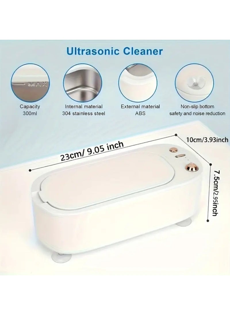 Ru syanl Rechargeable Ultrasonic Jewelry Cleaner Machine High-Frequency Vibration Cleaning for Watches Toothbrushes and Makeup Accessories USB Charging  - Image 5