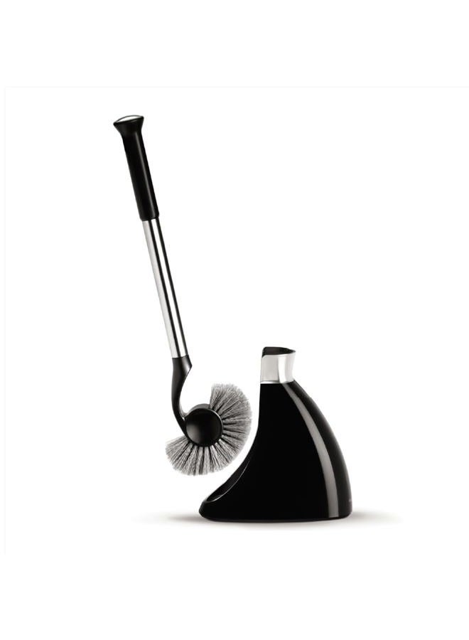 simplehuman Toilet Brush with Caddy Stainless Steel, Black - Image 1