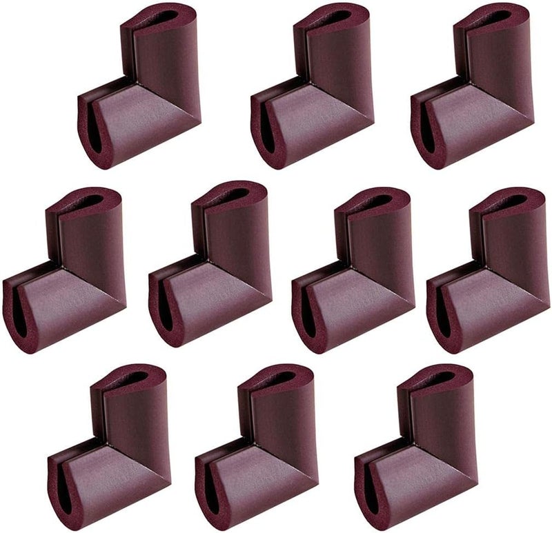 كلاراكو واقيات زوايا الطاولات الزجاجية، واقيات زوايا الأثاث تحمي الطفل من الإصابات الحادة، لون بني، 55×55×8 مم - Image 3