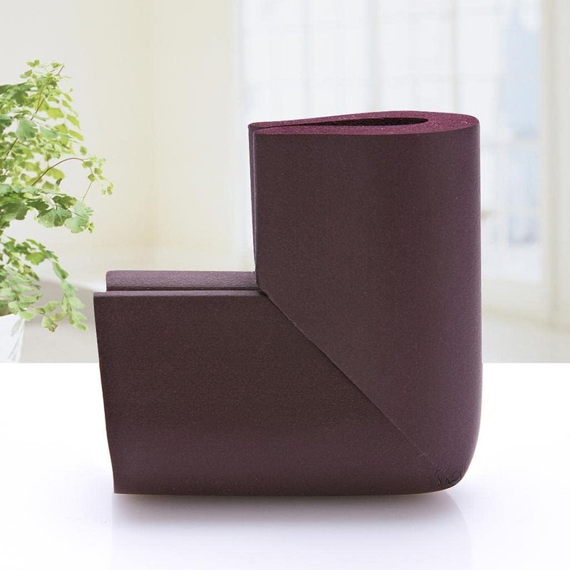 كلاراكو واقيات زوايا الطاولات الزجاجية، واقيات زوايا الأثاث تحمي الطفل من الإصابات الحادة، لون بني، 55×55×8 مم - Image 2