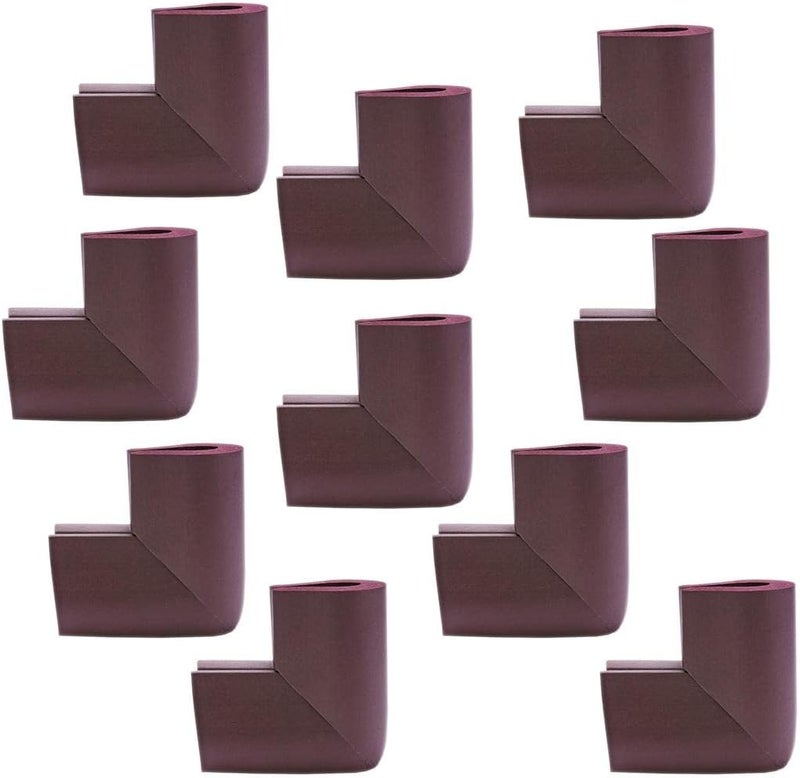 كلاراكو واقيات زوايا الطاولات الزجاجية، واقيات زوايا الأثاث تحمي الطفل من الإصابات الحادة، لون بني، 55×55×8 مم - Image 5