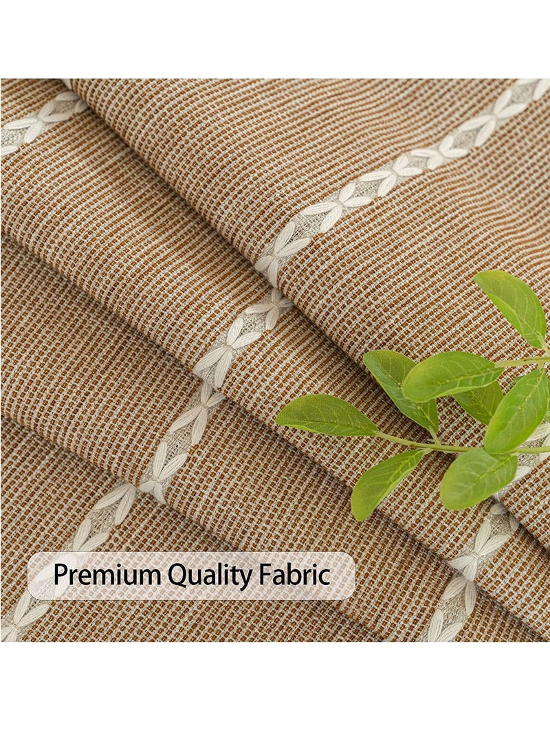 SYOSI Nightstand Cover, Rectangle Bedside Tablecloth with Pockets and Tassel, Cotton Linen Waterproof Small Tablecloth TV Cabinet Washer Dryer Fridge Top Dust Cover-R-16 x 36 inch - Image 3