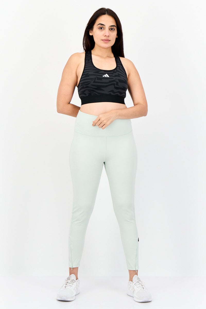 Adidas Kids Girl Brand Logo Padded Sports Bra, Black  - Image 2