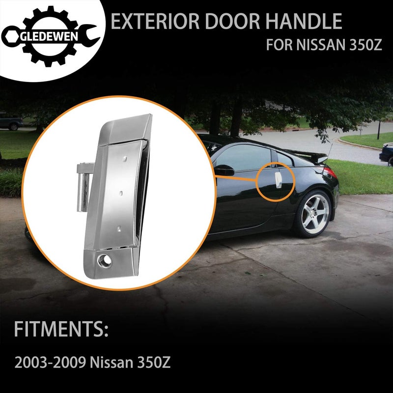 Gledewen Exterior Door Handle Driver Side Left with Key Hole for 2003-2009 Nissan 350Z - Image 3