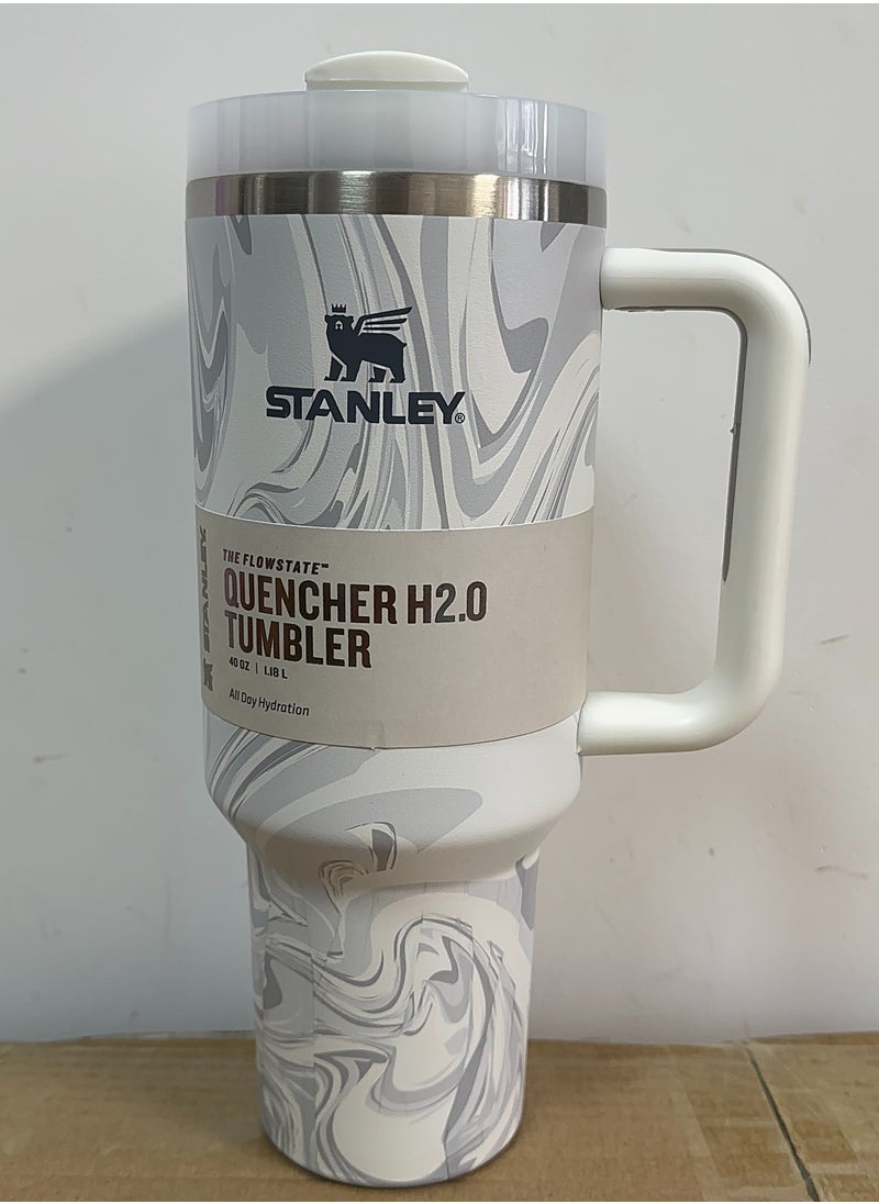 Stanley Quencher H2.0 FlowState Stainless Steel Vacuum Insulated Tumbler with Lid and Straw for Water, Iced Tea or Coffee, Smoothie and More, 40 oz 