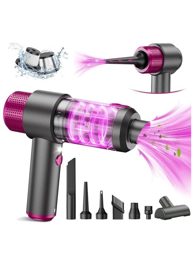 Handheld Car Vacuum Cleaner Cordless, 15000PA High Power Car Vacuum Cleaner & Air Duster, 4-in-1 Portable Mini Car Vacuum Cleaner with LED Light, Hand Held Vacuum Cleaner for Car Home Office - Image 1