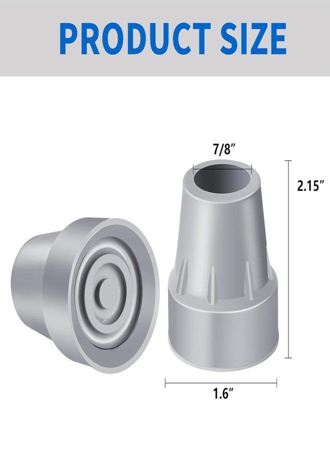 ZIYIZE Crutch Tips, 4-Pack 7/8 Inch Upgrade Heavy Duty Rubber Crutch Accessories Replacement Rubber Cane Tips - Image 2