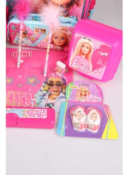 Barbie Decomus with Licensed Full + Full "Pink Blue Princess Collection" 3-Compartment School, Nutrition and Pencil Bag and Stationery Set  - Image 5