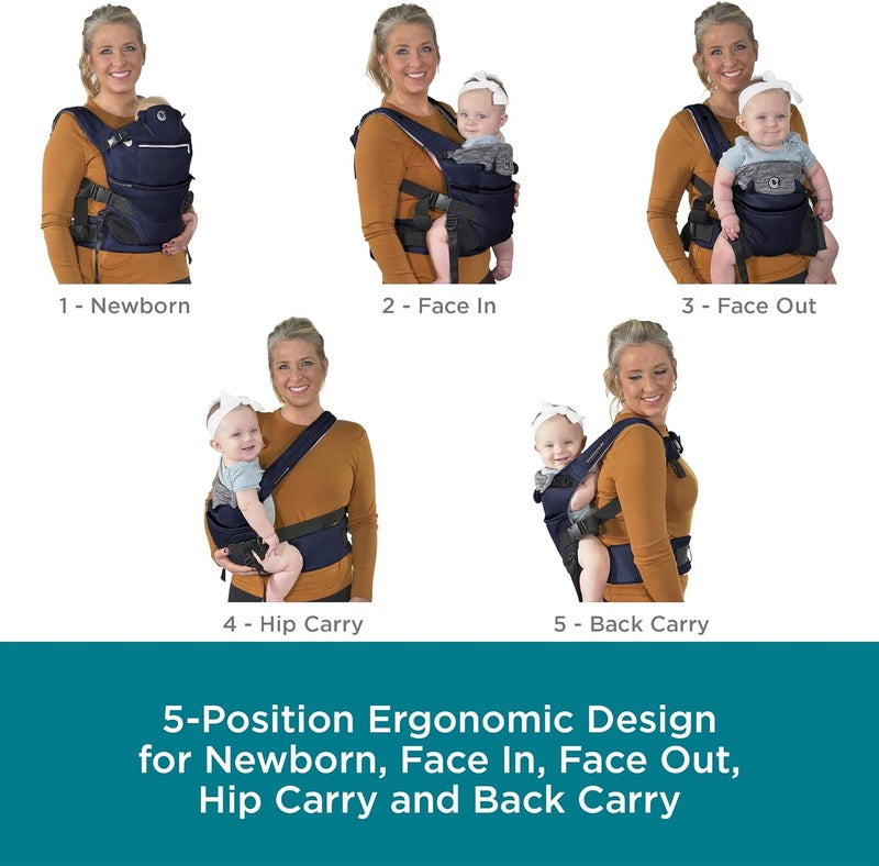 Contours Journey Go 5 - 1 Baby Carrier - Cosmos Navy, Pack Of 1 - Image 2