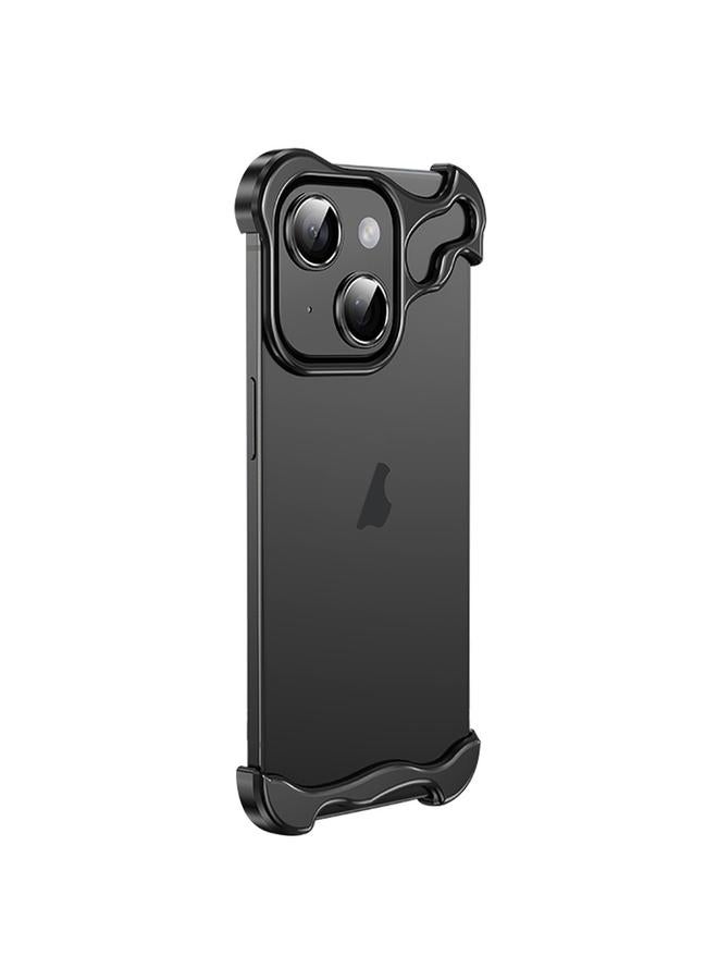 اس-توب جراب لهاتف iPhone 13 بدون إطار مع وسادة زاوية معدنية مع فيلم عدسة - Image 1