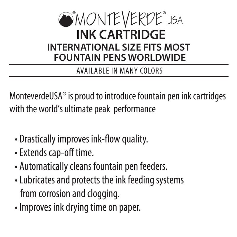 Monteverde International Size Cartridge to Fit Fountain Pens, Purple, 6 per Pack (G302PL) - Image 5